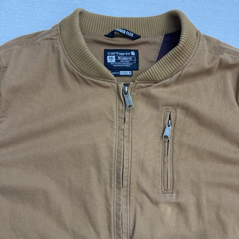 Carhartt Rugged Flex Jacket Women XXL Brown Workwear Full Zip Relaxed Fit - Picture 2 of 12
